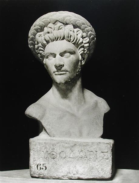 Buste af Pythodorus (sten) (s/h foto) af Greco Roman