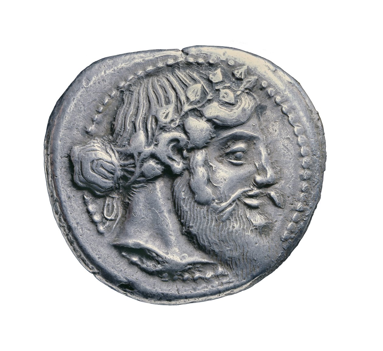 Antik græsk sølvmønt fra Naxus, 460 f.Kr. (sølv) af Greek