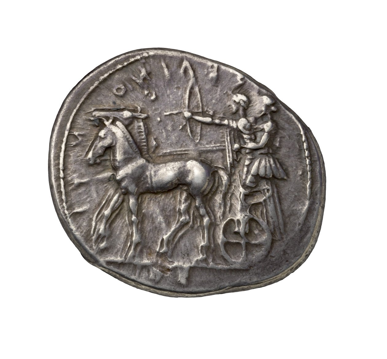 Antik græsk sølvmønt fra Selinus, 450 f.Kr. (sølv) af Greek