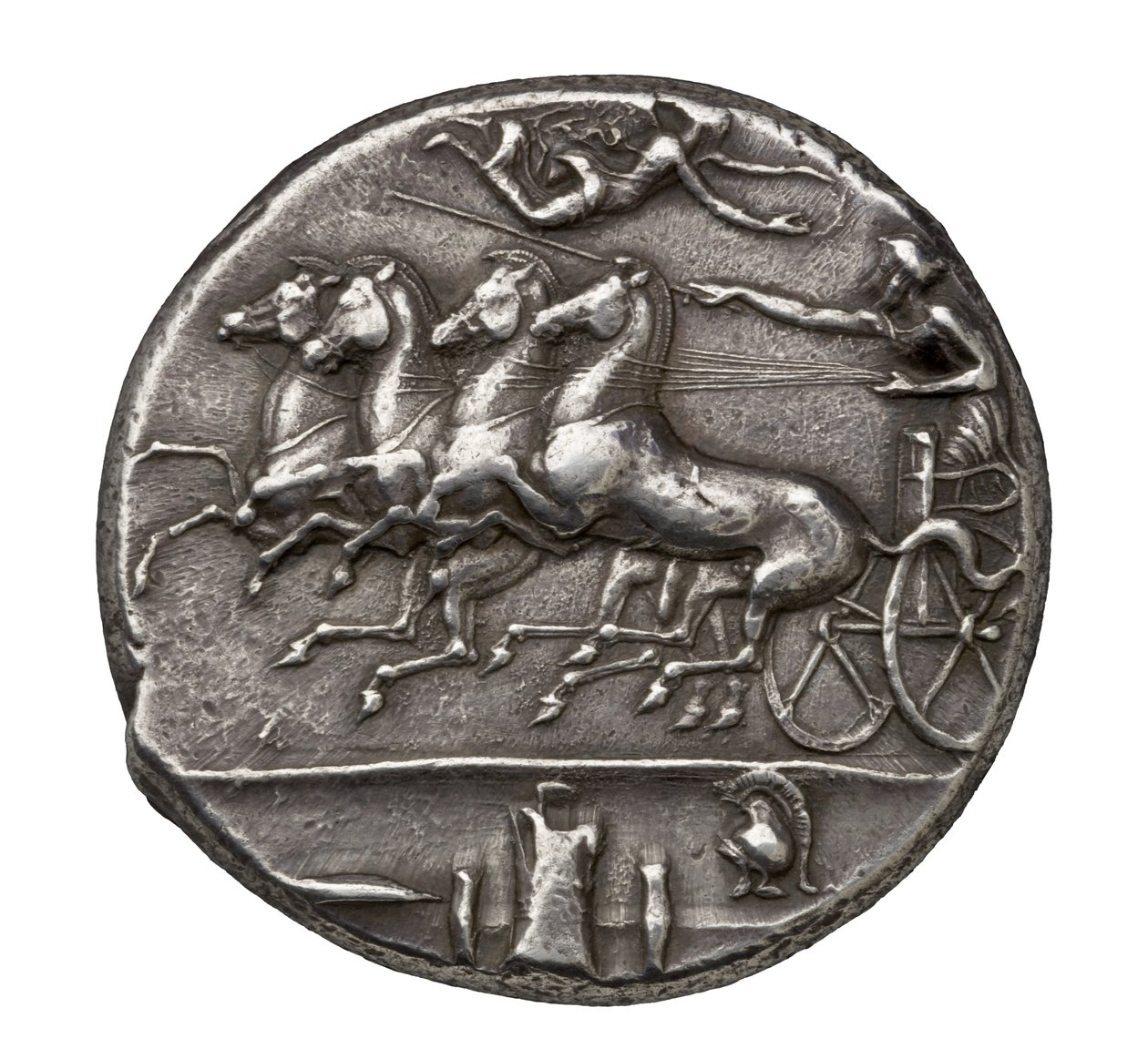 Gammel græsk sølvmønt fra Syracuse, 404-390 f.Kr. (sølv) af Greek