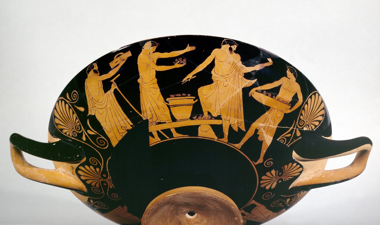 Athensk kop med røde figurer (lertøj) af Greek