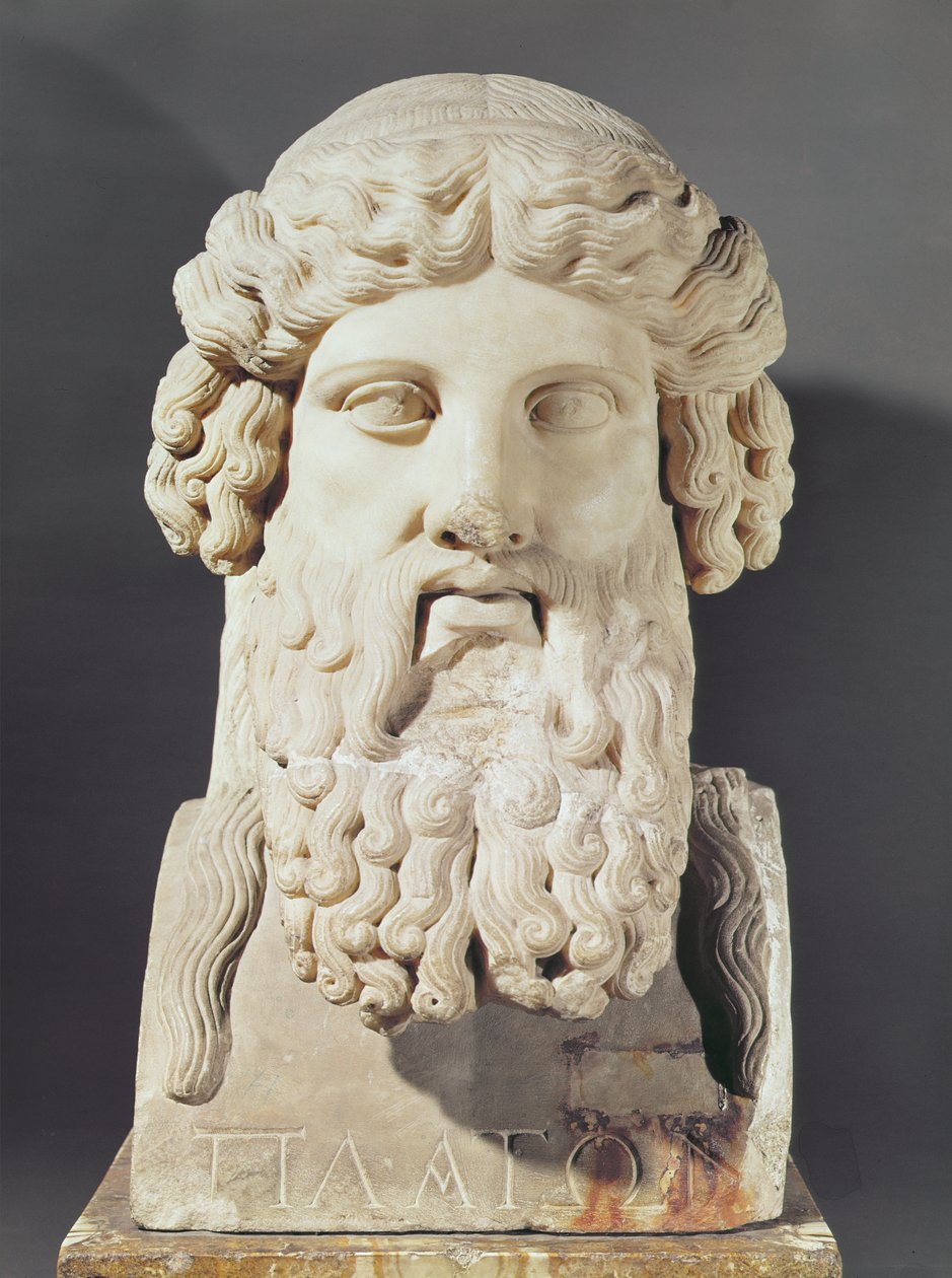 Buste af Platon (ca. 428-c. 348 f.Kr.) af Greek