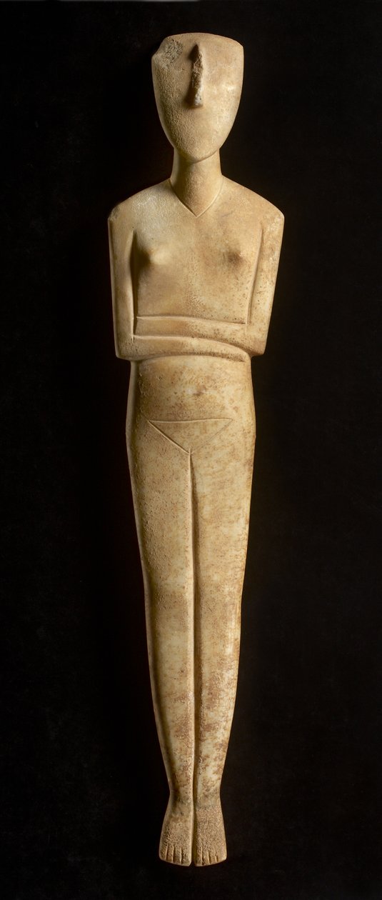 Kykladisk figur, Amorgos, ca. 2500 f.Kr. (marmor) af Greek