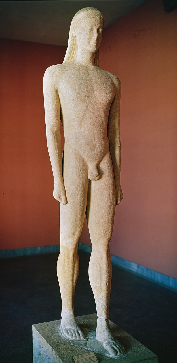 Kykladiske Kouros, fra Milos, ca. 550 f.Kr. (marmor) af Greek