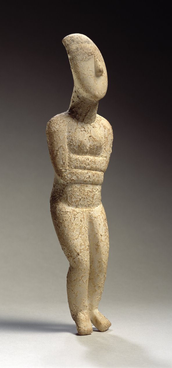 Kykladisk figur, tidlig Spedos, ca. 2700 f.Kr. (marmor) (se også 257632) af Greek