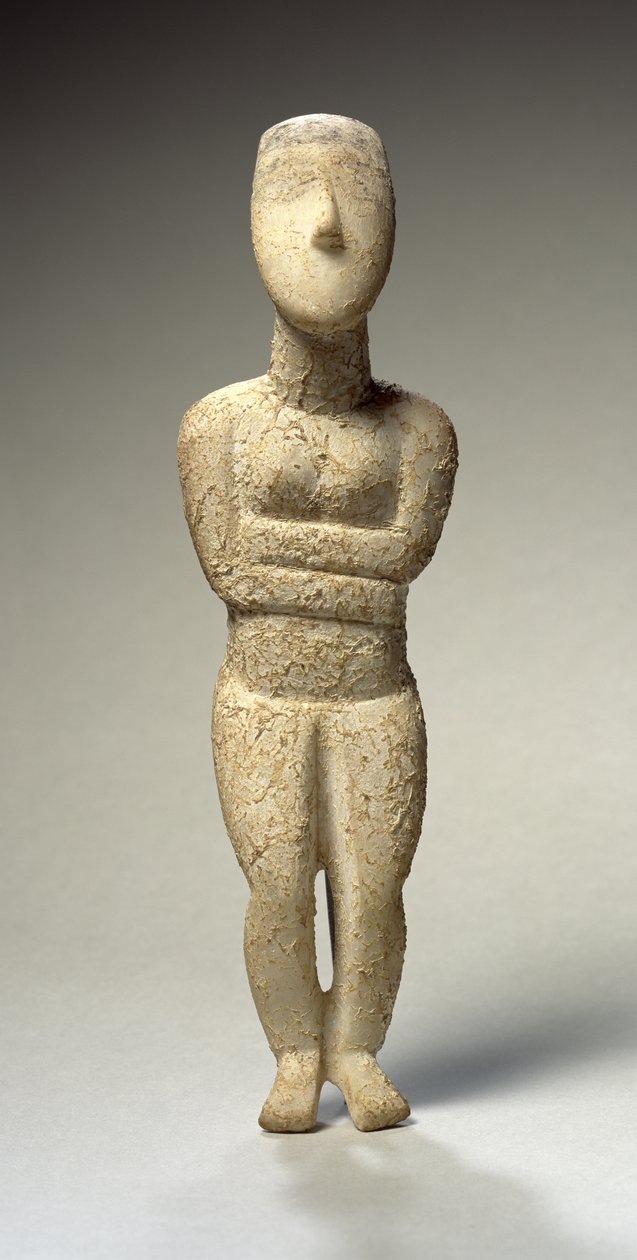 Kykladisk figur, tidlig Spedos, ca. 2700 f.Kr. (marmor) (se også 257633) af Greek