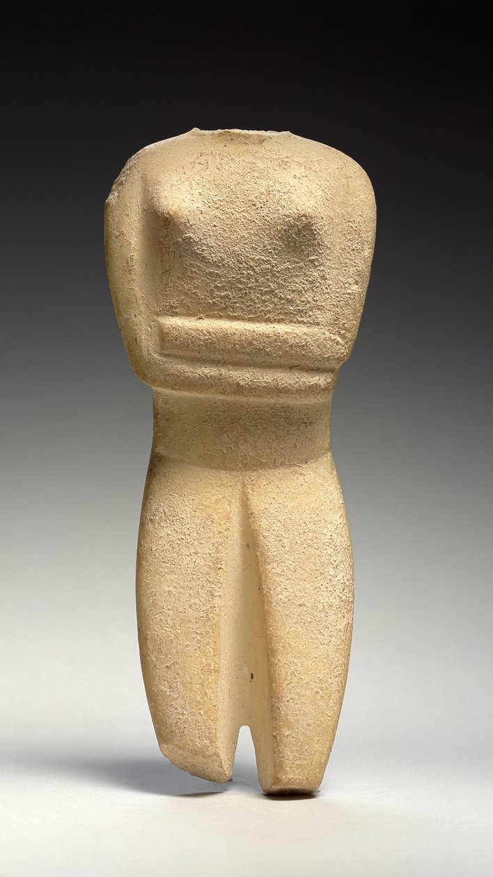 Kykladisk figur, Spedos, ca. 2700-2500 f.Kr. (marmor) af Greek