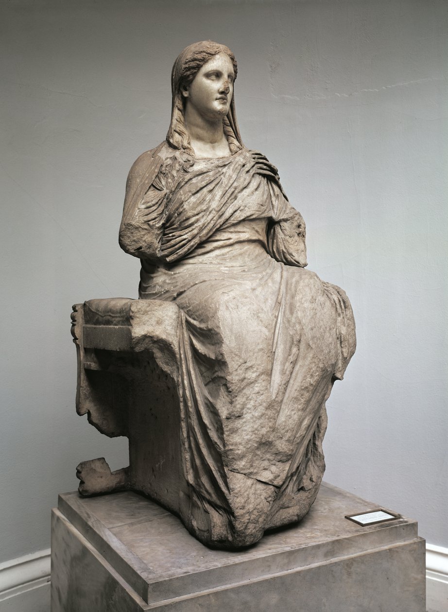 Demeter, statue fra Knidos, Lilleasien, ca. 350 f.Kr. (marmor) af Greek