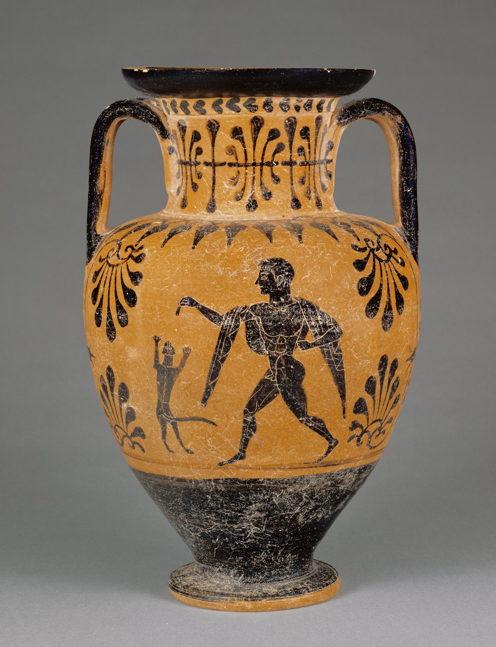 Etruskisk sort-figur hals amfora, ca. 490 f.Kr. (terracotta) af Greek