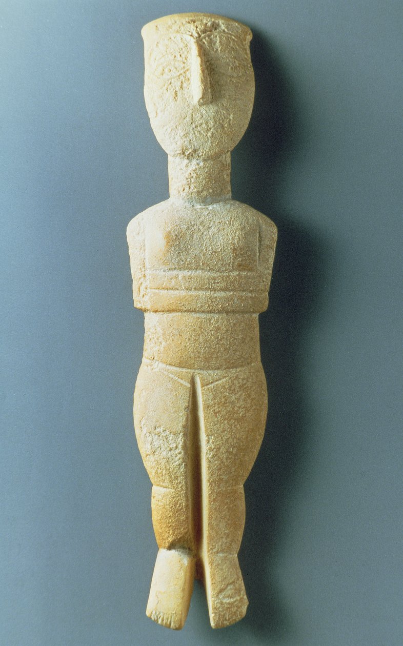 Kvindefigur, tidlig kykladisk, ca. 2800-2300 f.Kr. (marmor) af Greek