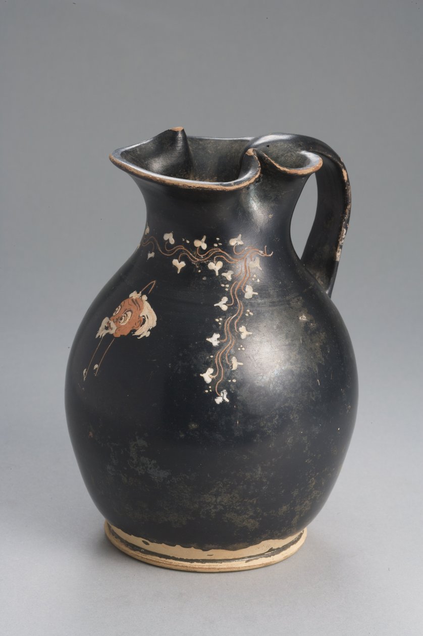 Gnathian glaseret oinochoe, Konnakis Group (terracotta) af Greek