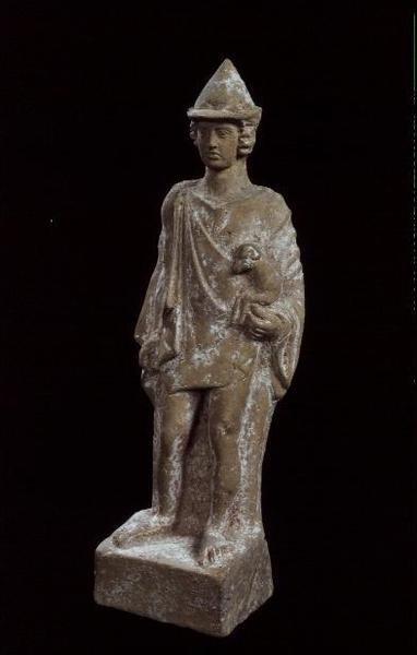 Hermes Kriophoros, Beotian, ca. 450 f.Kr. (ler) af Greek