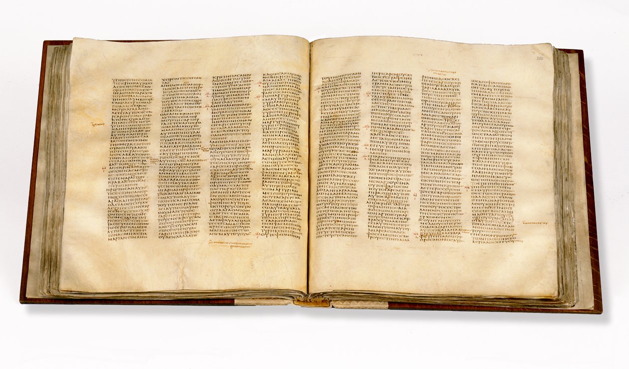 Side fra Codex Sinaiticus af Greek