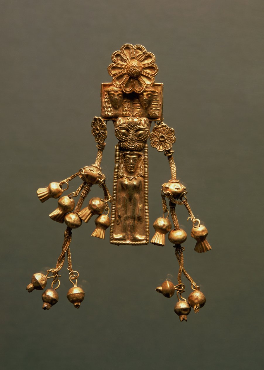 Vedhæng, fra Camiros nekropolis, ca. 630-620 f.Kr. (elektrum) af Greek