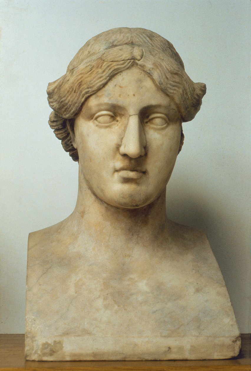 Portrætbuste af Sappho (marmor) af Greek