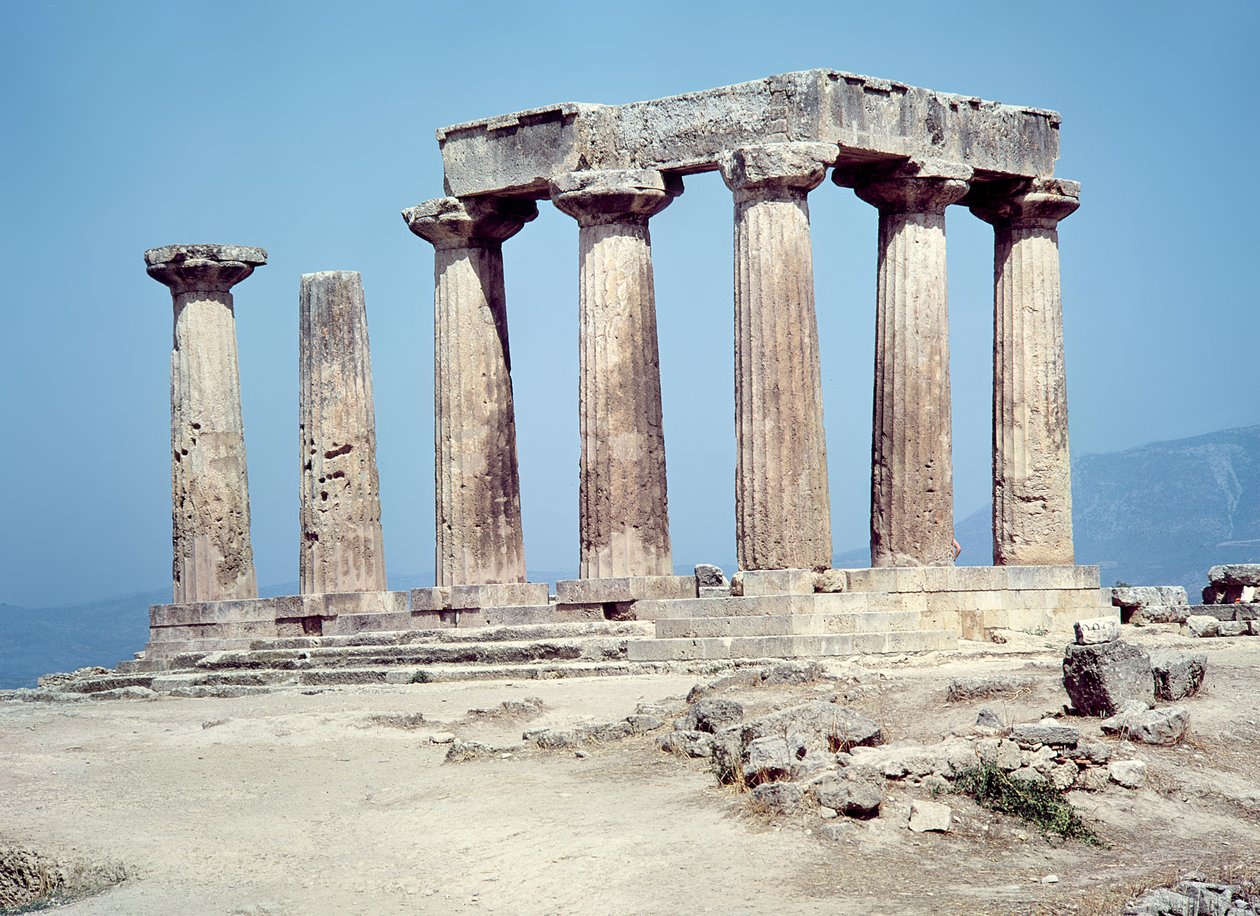 Ruinerne af Apollontemplet, ca. 550 f.Kr af Greek