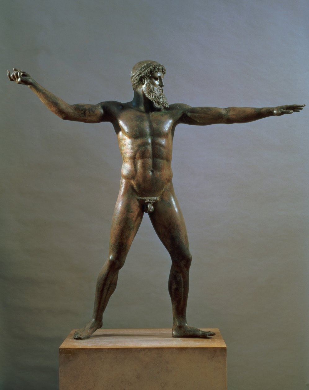 Statue af Poseidon, ca.460-450 f.Kr. (bronze) af Greek