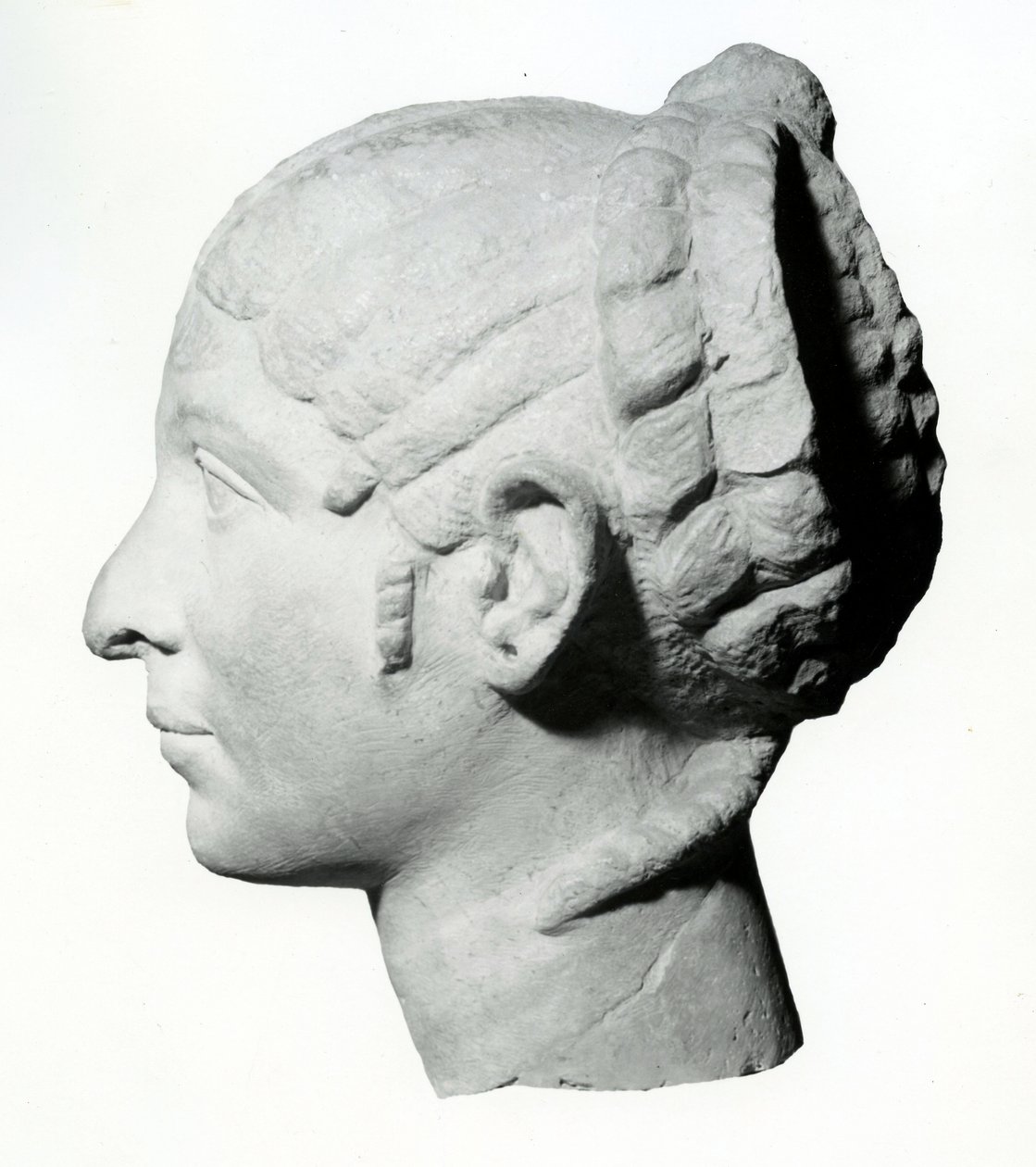 Syrisk kvinde undertiden identificeret som Cleopatra - profil, 1. århundrede f.Kr. (skulptur) af Greek
