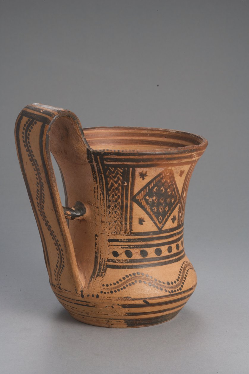 Tankard, geometrisk periode (terracotta) af Greek