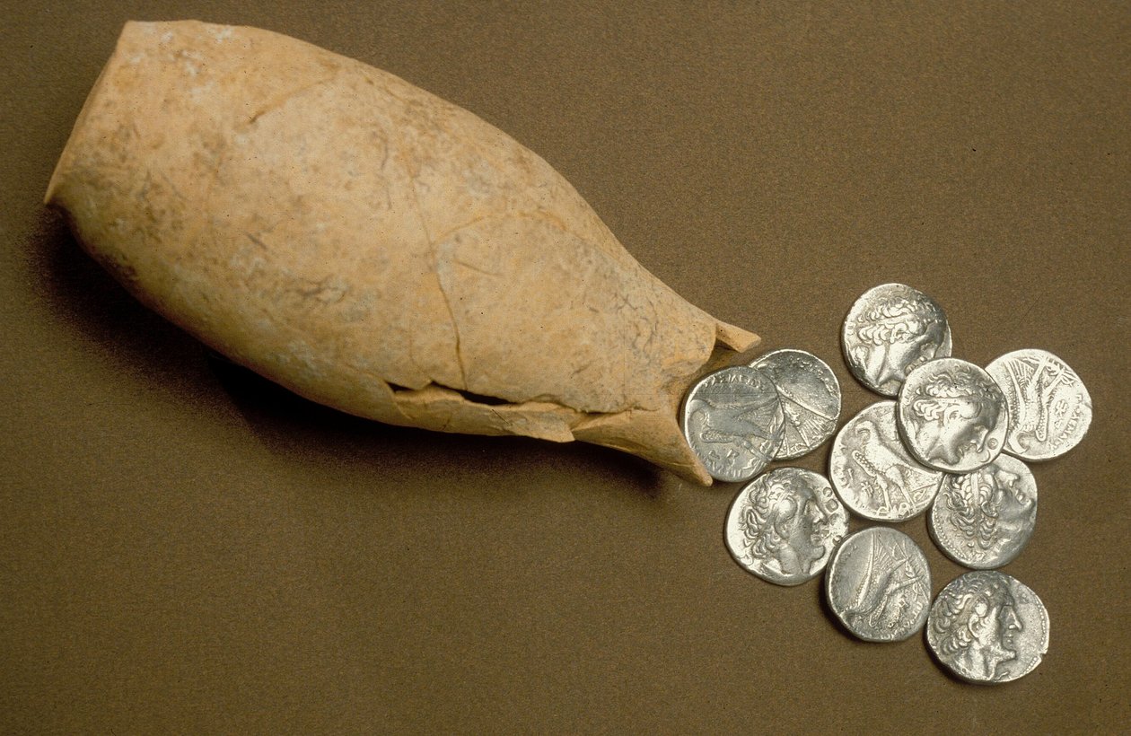 Tetradrakmer af Ptolemæus I og Ptolemæus II, ca. 3. århundrede f.Kr. (sølv) af Greek