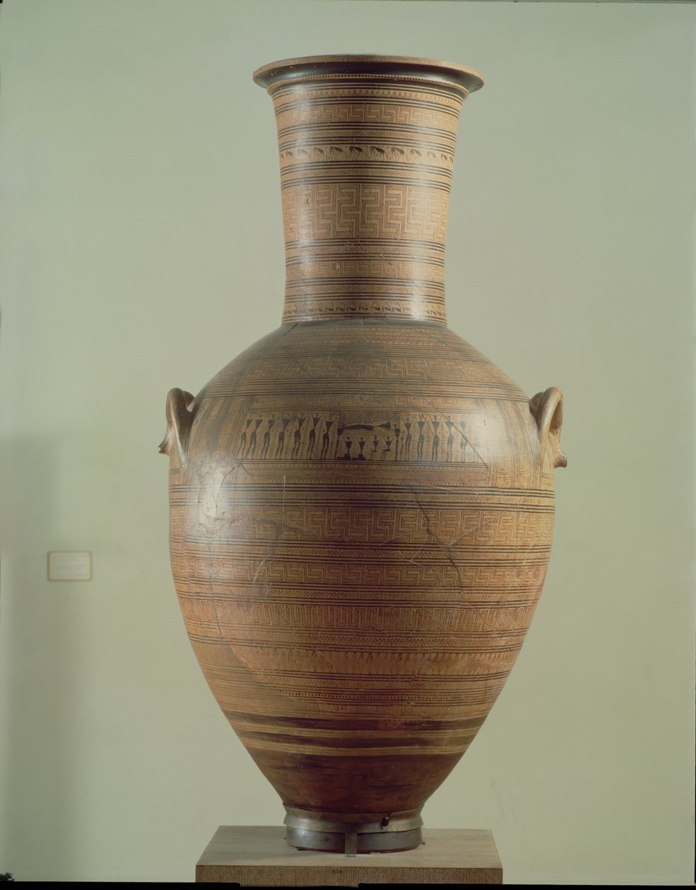 Dipylon Amphora, begravelsesurne i geometrisk stil fra Kerameikos Necropolis, Athen, ca. 750 f.Kr. (terracotta) af Greek