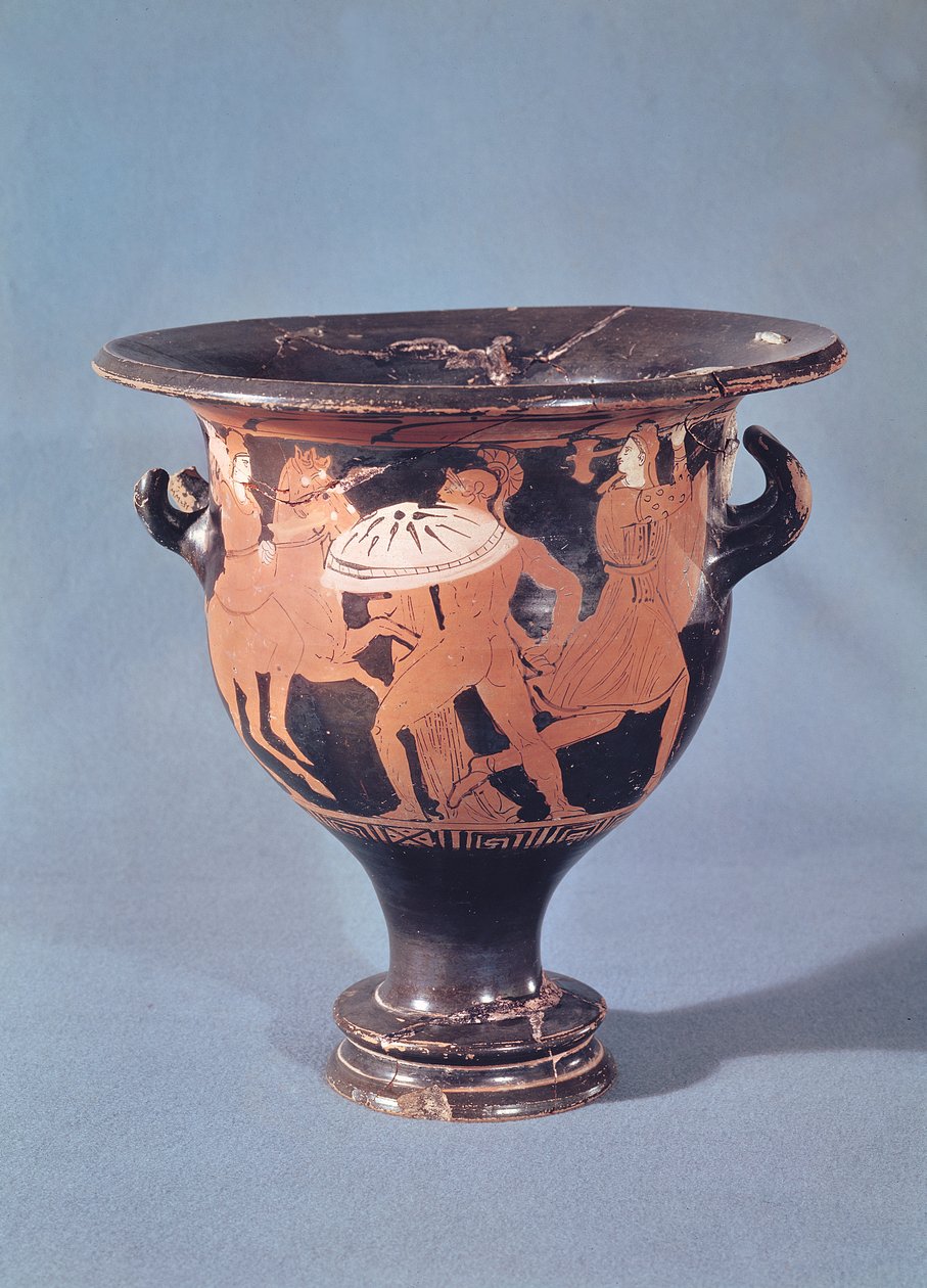 Kertch Krater skildrer en hoplit, der kæmper mod to amazoner (keramik) af Greek
