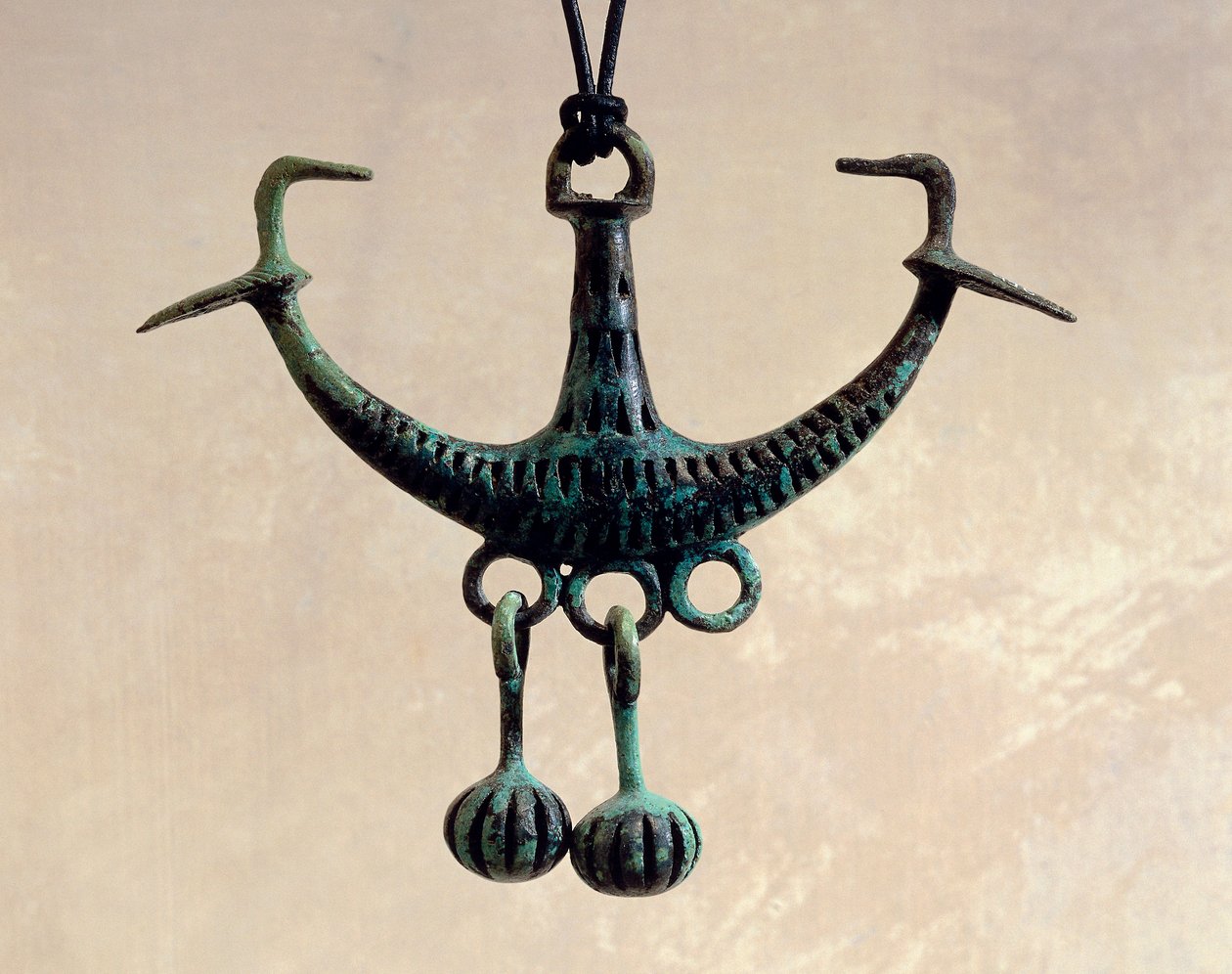 Ankerformet vedhæng, smykker i bronze, fra Axioupolis, Grækenland, græsk civilisation, 8.-7. århundrede f.Kr. af Greek