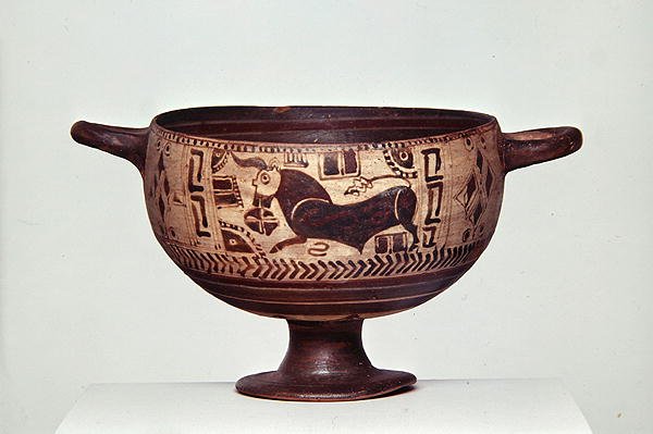 Sort-figur kotyle, ca. 600-500 f.Kr. (keramik) (se også 307545 og 307546) af Greek