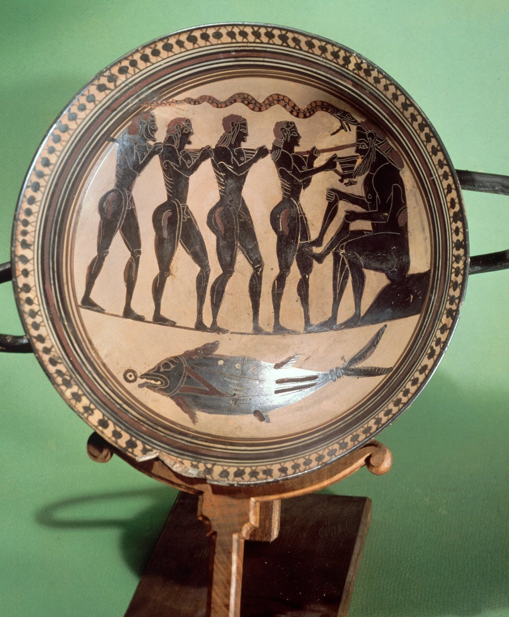 Kop, der viser Ulysses blændende Polyphemus, sortfigurkeramik, græsk civilisation, 6. århundrede f.Kr. af Greek