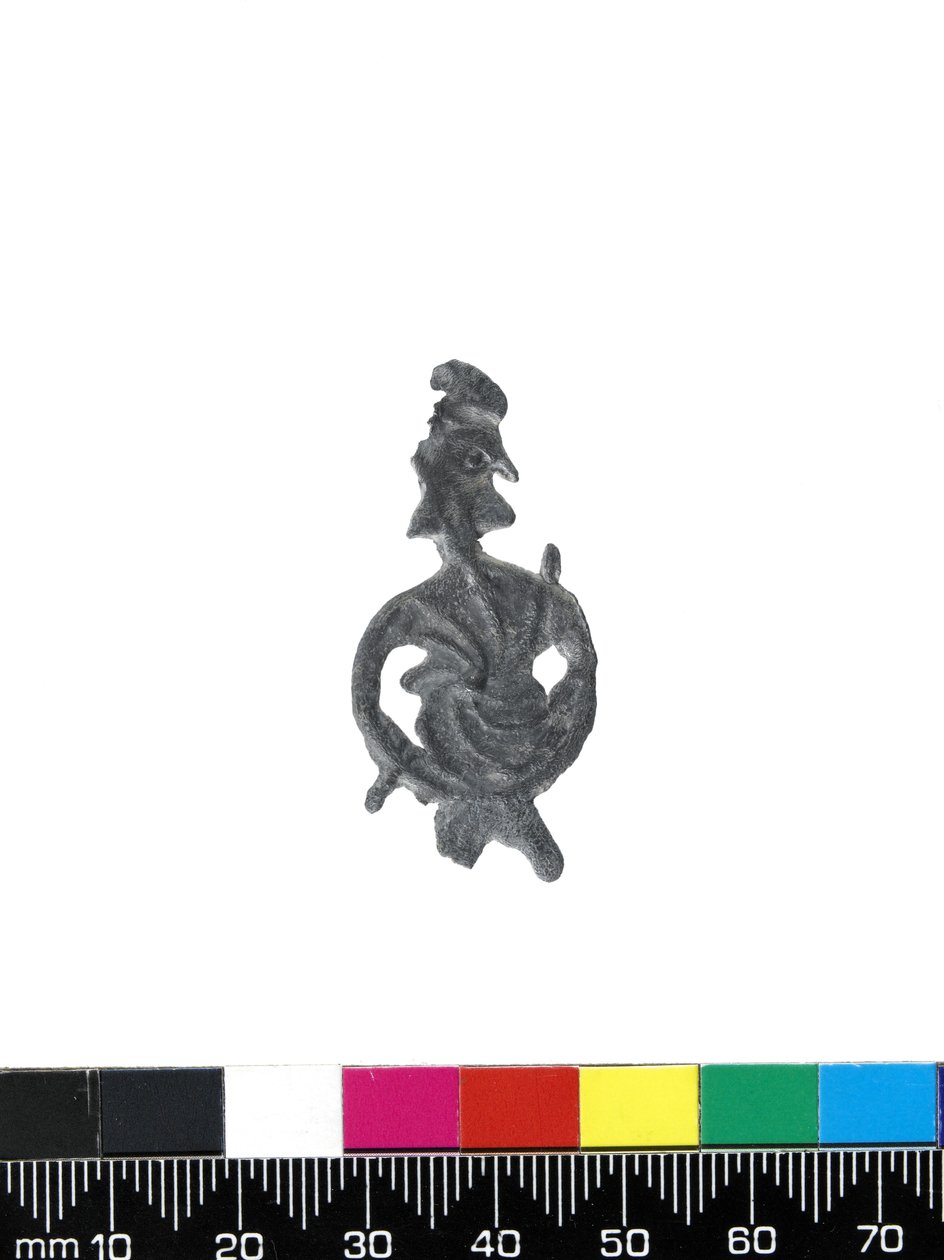 Figur af en kriger (hoved) af Greek