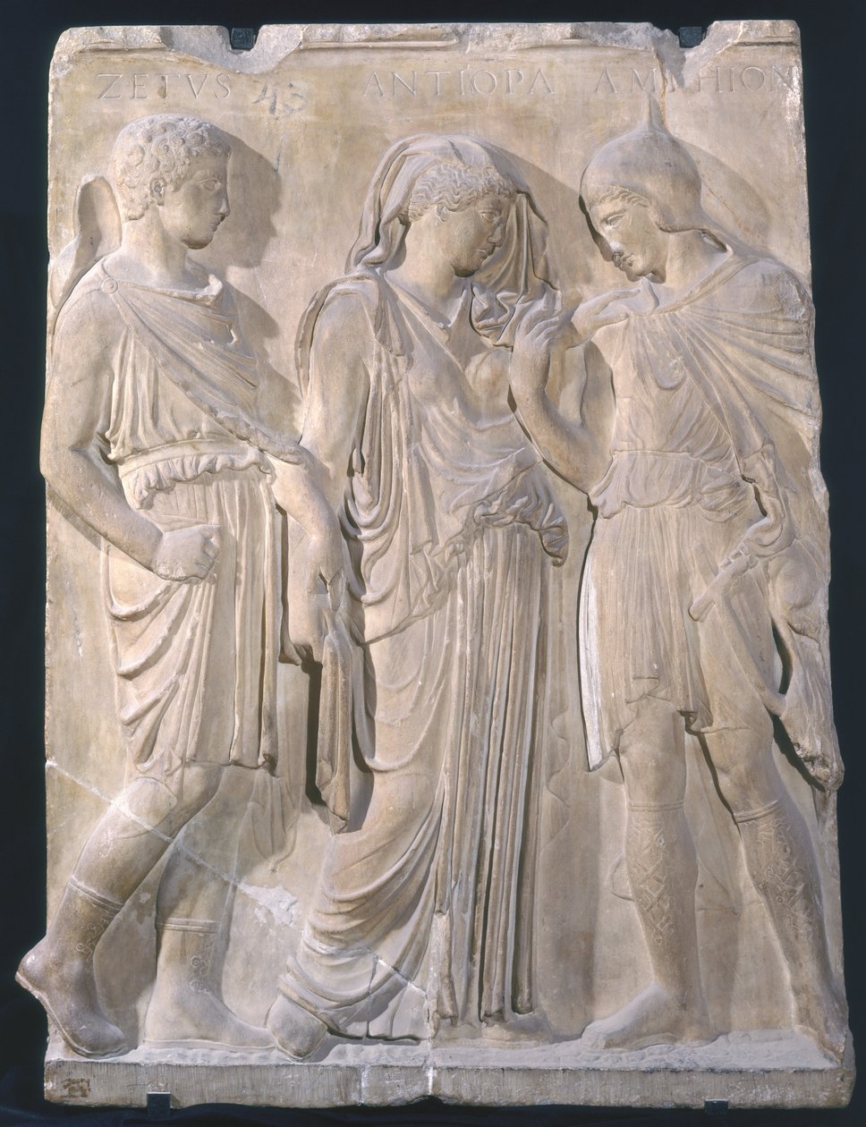 Orpheus, Eurydice og Hermes (marmor) af Greek