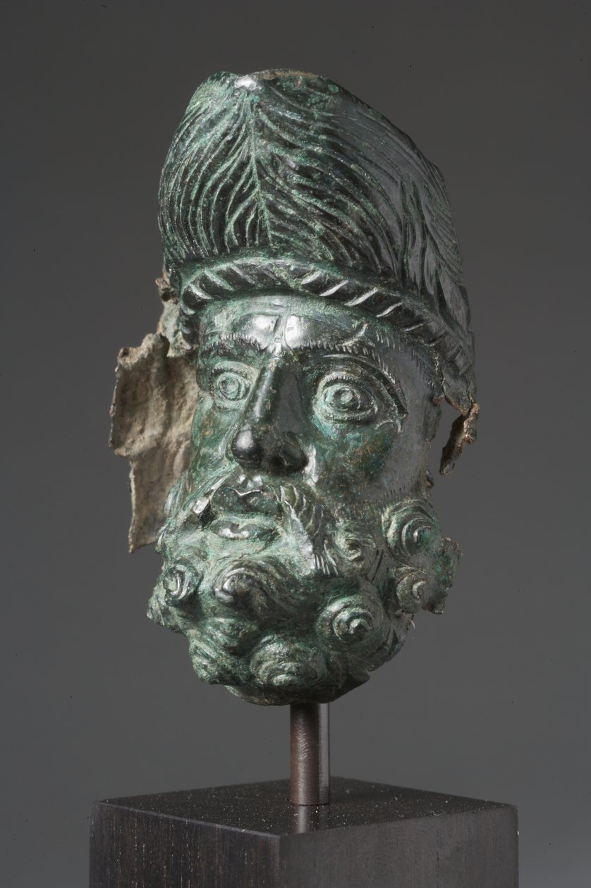 Fartøjstud i form af hovedet på Herakles (bronze) af Greek