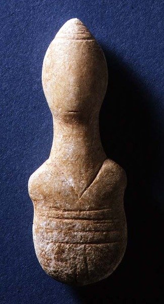 Kykladisk figur, Naxos, ca.3000-2000 f.Kr. (marmor) af Greek
