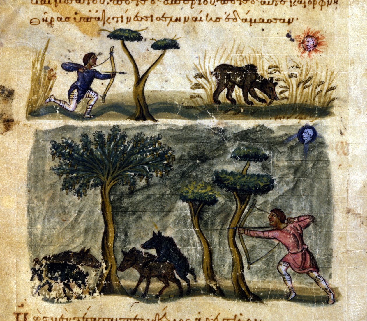 Bjørne- og ornejagt - i ""De venatione"" af Oppianus af Greek School