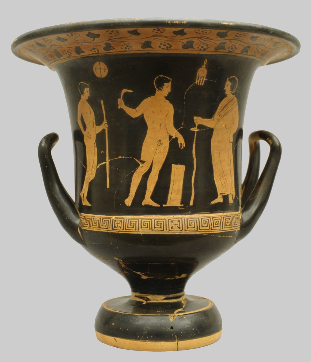 Klokkeformet krater fra Pisticci, Italien (keramik) af Greek School