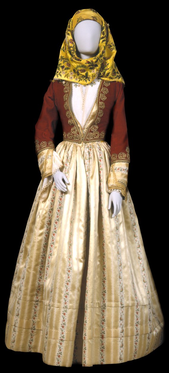 Kvindelig bykostume af Ydra af Greek School