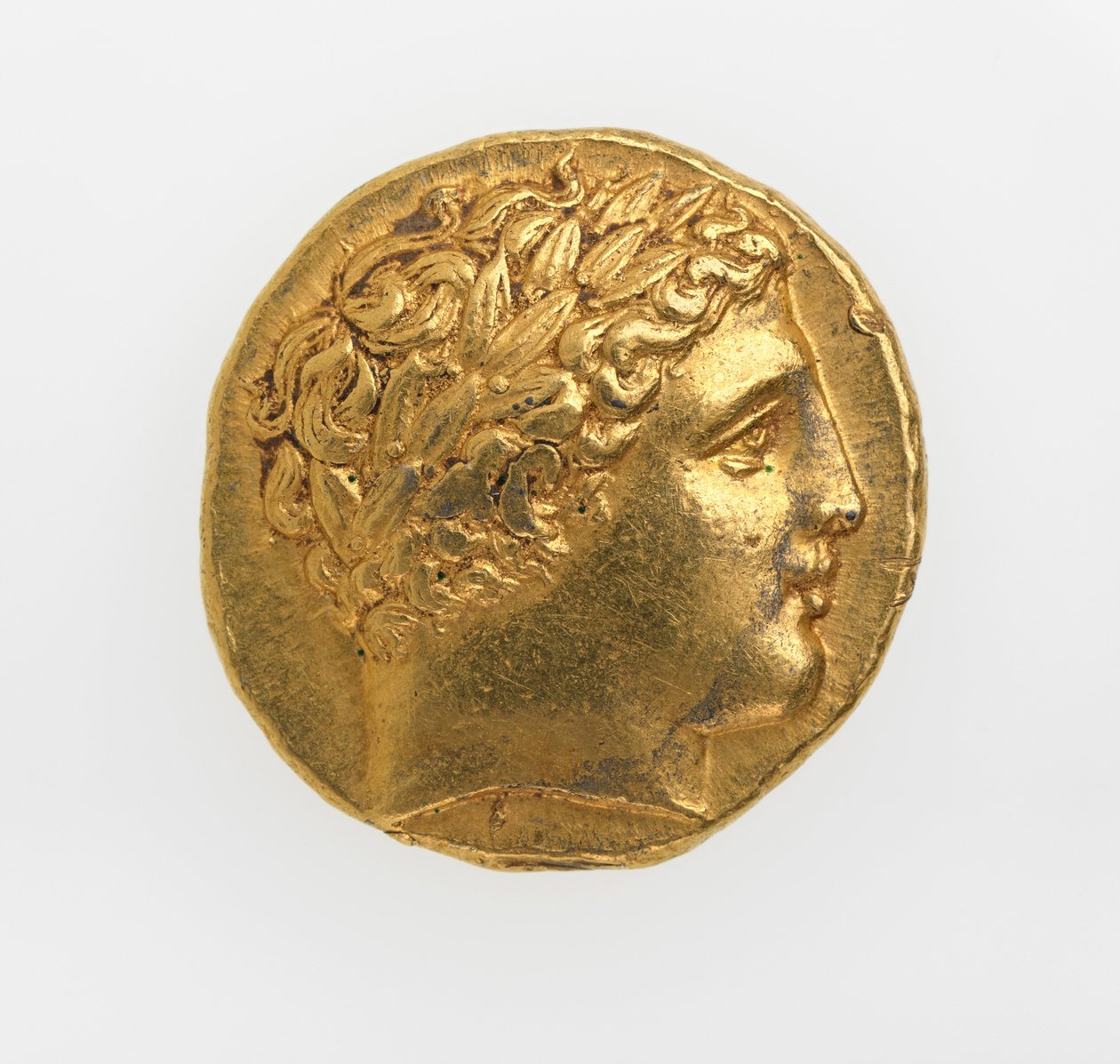 Forsiden af en stater af Filip II af Makedonien, 359-336 f.Kr. (guld) af Greek School