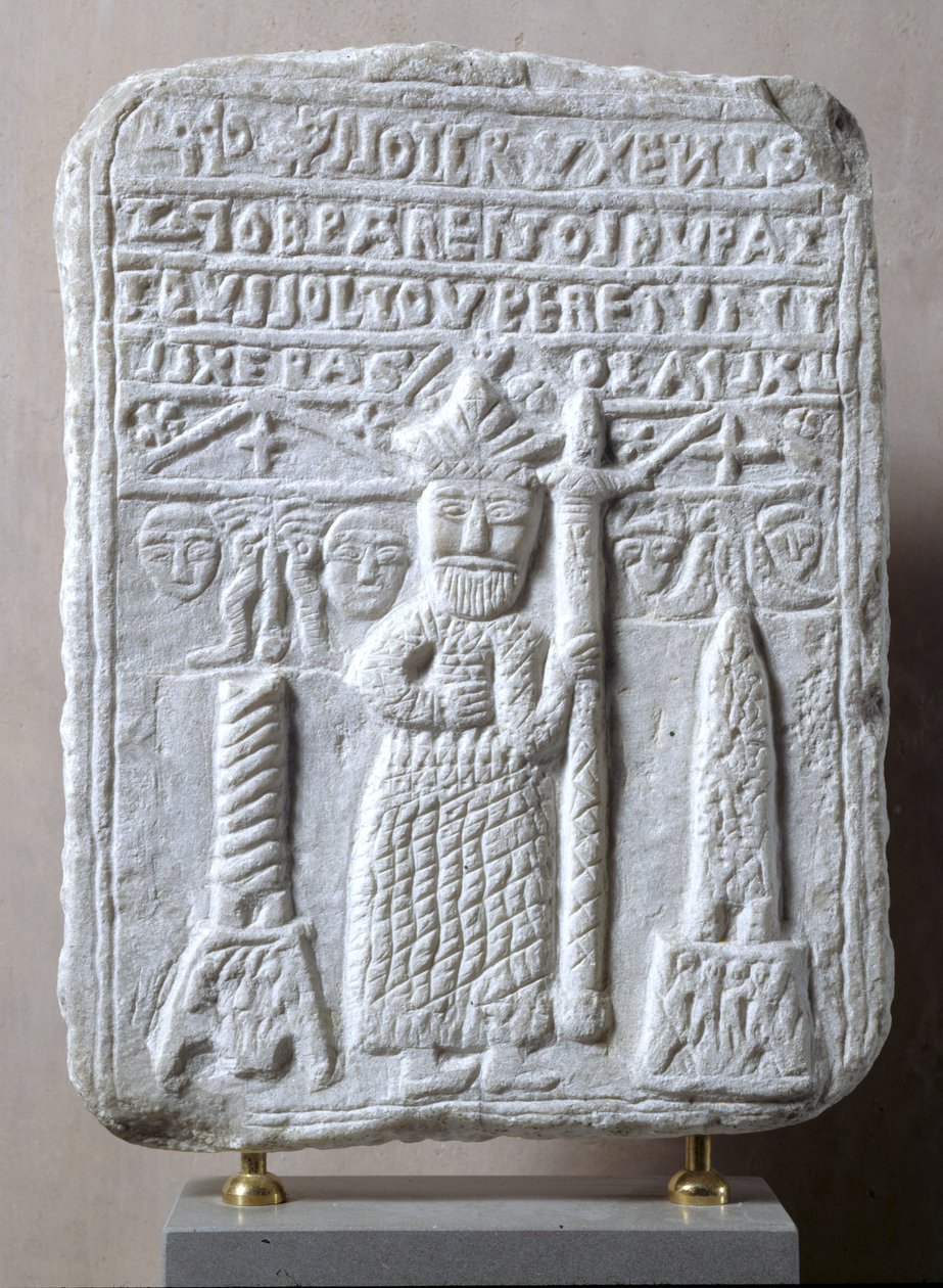 Relief, der forestiller Konstantin den Store med en 