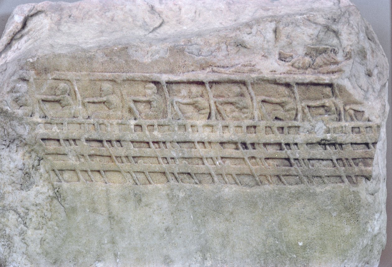Relief af en Trireme af Greek School