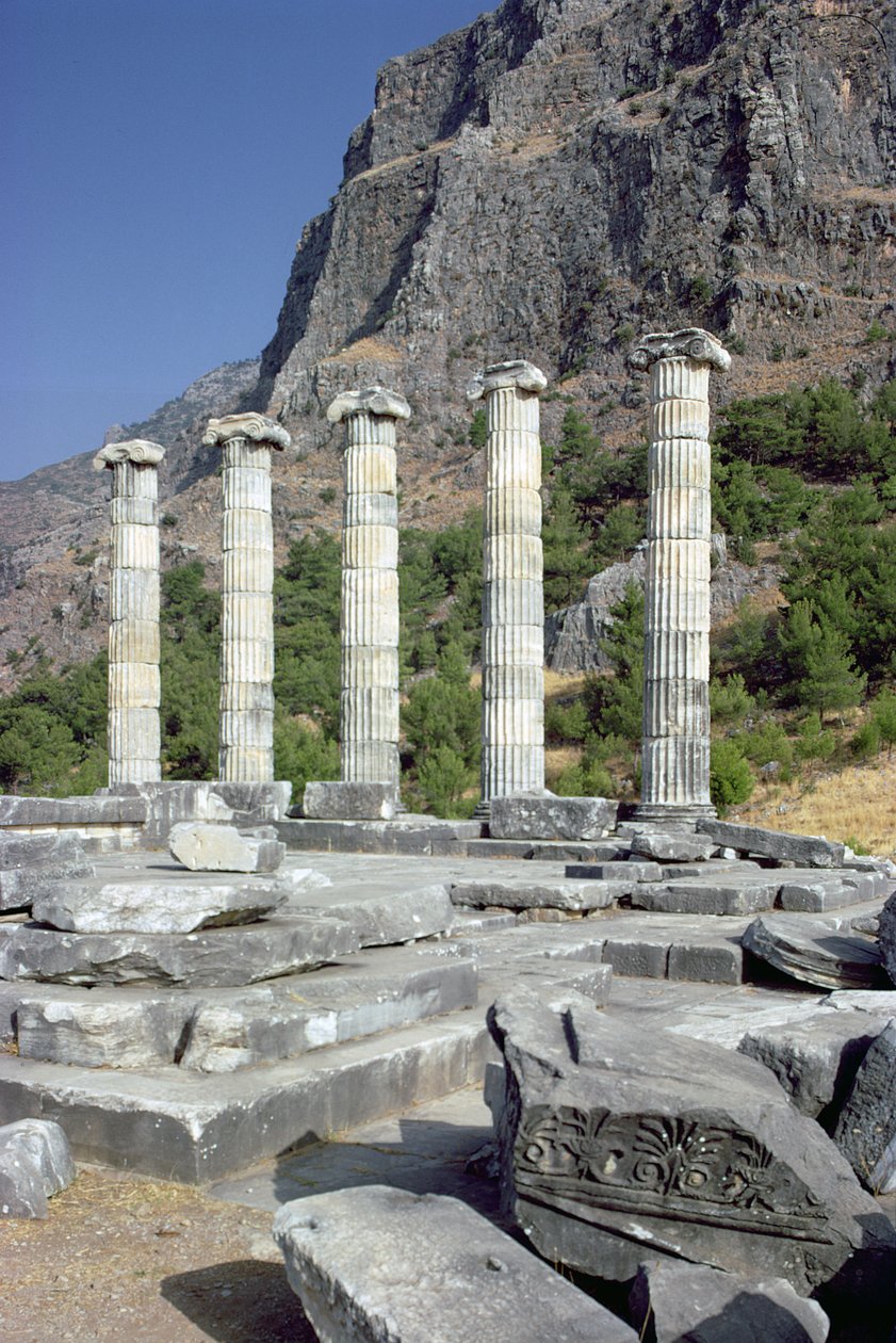 Ruiner og Akropolisklippe i Athena Polias tempel, midten af det 4. århundrede f.Kr af Greek School