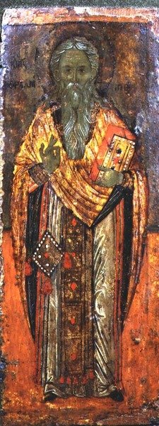 St. Charalambos, ikon, fra Kastoria (tempera på panel) af Greek School