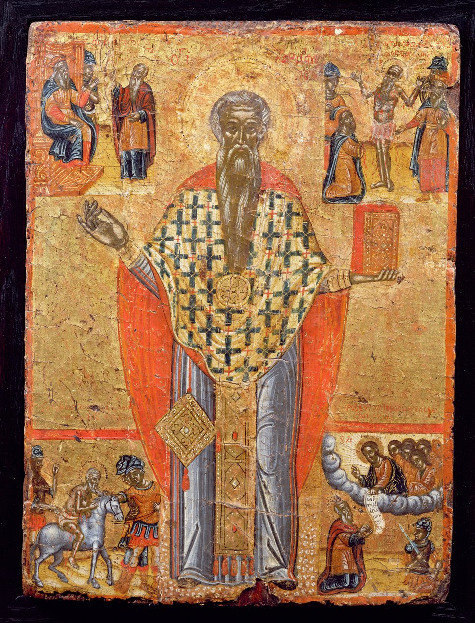 St. Charalambos, ikon, fra Makedonien, slutningen af det 16. århundrede (tempera på panel) af Greek School