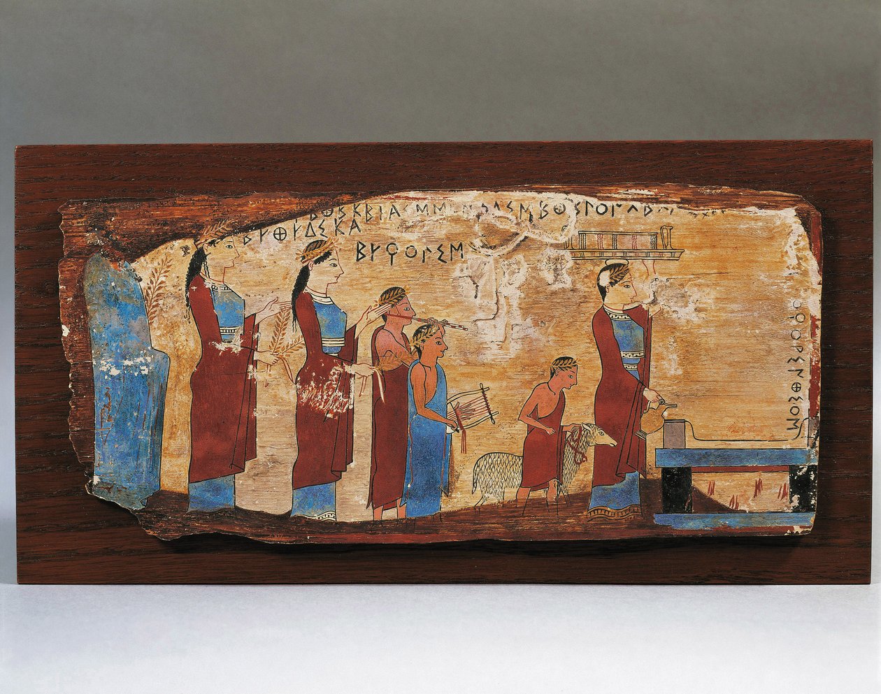 Votivpanel fra Pitsa-hulen, 540-530 f.Kr af Greek School