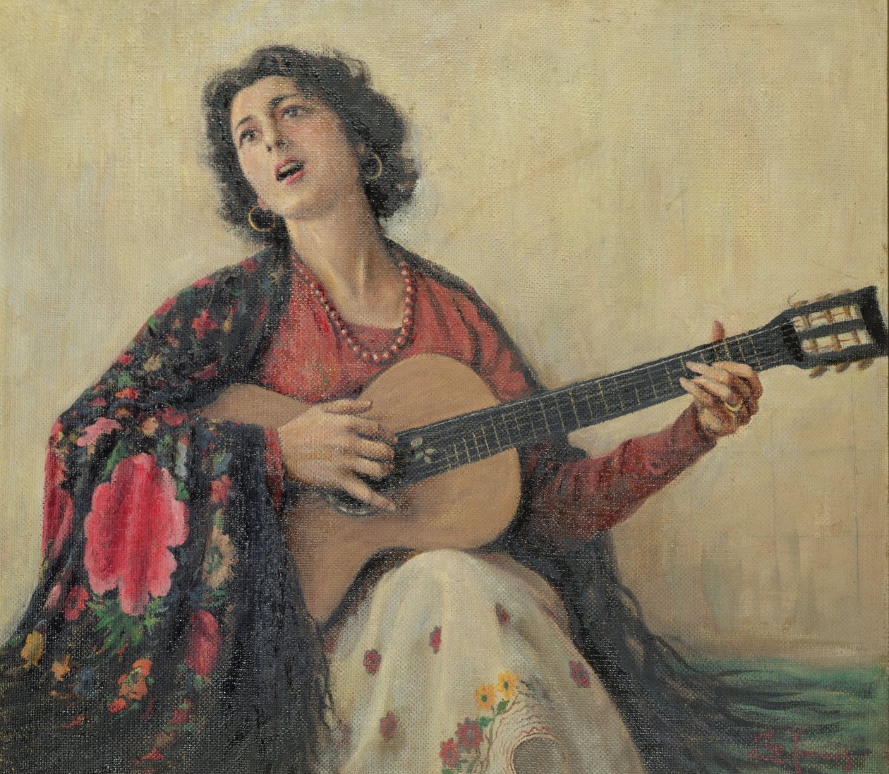 Kvinde med guitar af Greek School