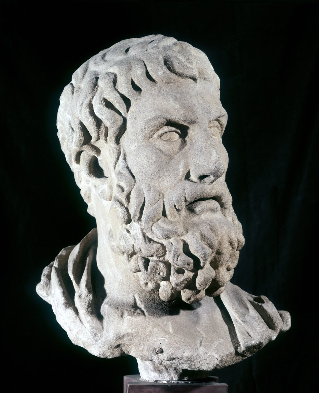 Portræt af Epicure (341 f.Kr. - 270 f.Kr.), græsk filosof, grundlægger af epikurismen. Baracco-museet, Rom. af Greek or Roman