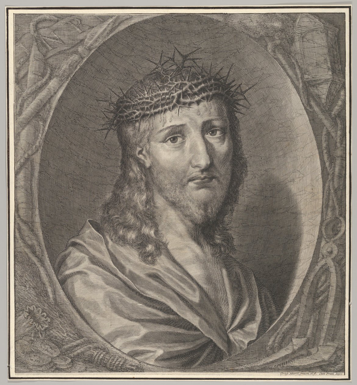 Kristus med tornekrone af Gregoire Huret