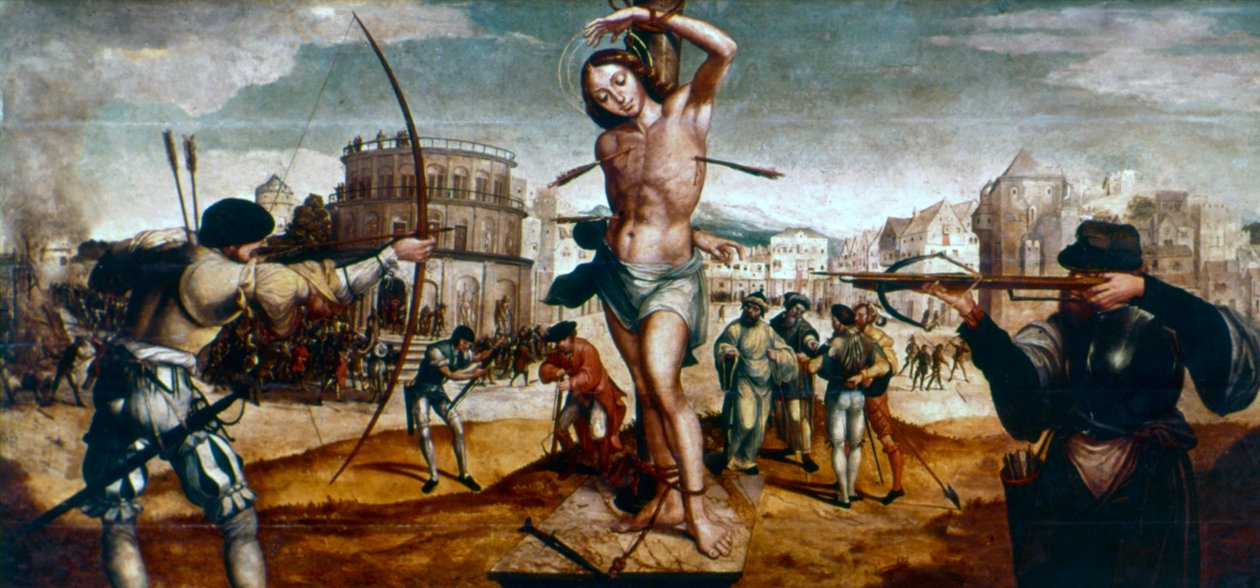 Sankt Sebastians martyrium, 1500-tallet af Gregorio Lopez