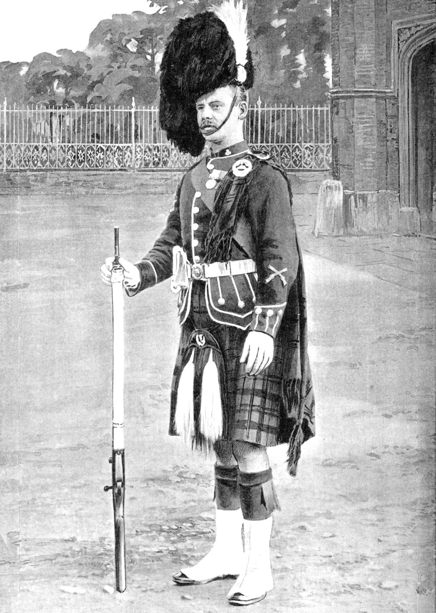 Farvesergent, The Queens Own Cameron Highlanders, c1880 af Gregory and Co