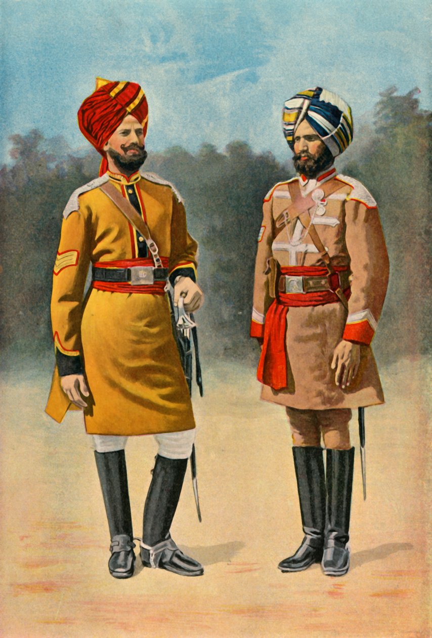 Det første bengalske kavaleri og guidekavaleri, 1901. af Gregory and Co