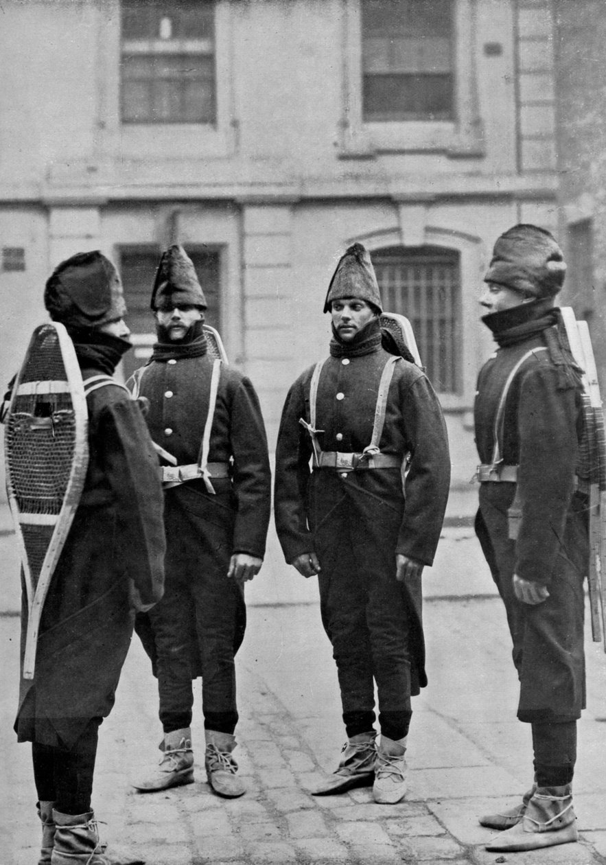 Gunners of A batteri of the Royal Canadian Artillery udstyret til vintertjeneste, 1896. af Gregory and Co